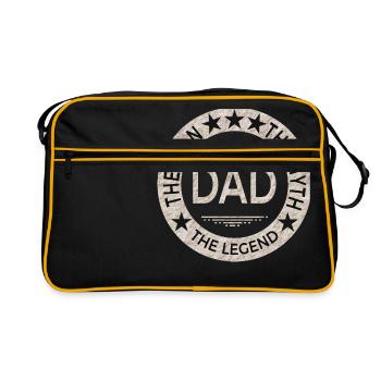 cadeau pour la fête de la Journée Lege cadeau Père papa Père Père - Sac Retro - noir/or - Devant