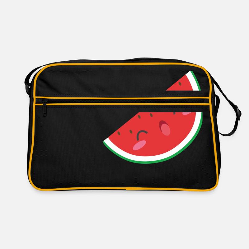 melon d'eau douce - pastèque douce avec le sourire Sac Retro