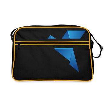 origami paper plane paper airplane13 - Retro Bag - black/gold - Front