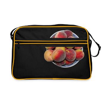 veggie Veggie pêche pêche fruits13 - Sac Retro - noir/or - Devant