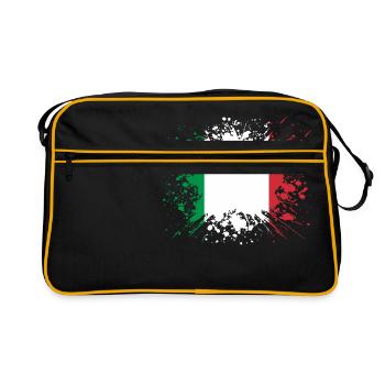 home country roots roots love Italy png - Retro Bag - black/gold - Front