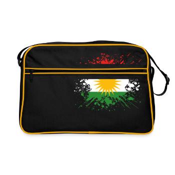 racines pays d'origine racines amour pn kurdistan de kurd - Sac Retro - noir/or - Devant