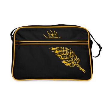 cereals corn cereal wheat wheat veggie gemuese v - Retro Bag - black/gold - Front
