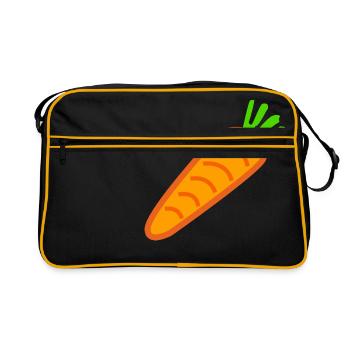 carottes carottes moehren Ruebe légumes légumes vege - Sac Retro - noir/or - Devant