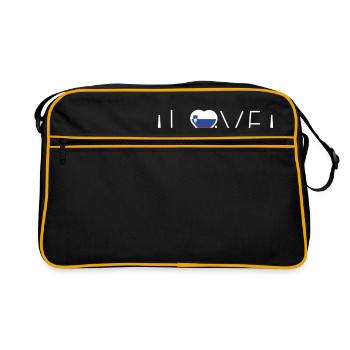 accueil roots queen love from heart Slovénie png - Sac Retro - noir/or - Devant