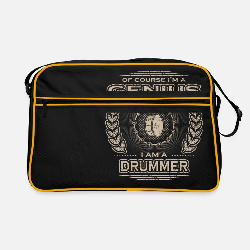 yes i am genius gift DRUMMS DRUMMER Retro Bag