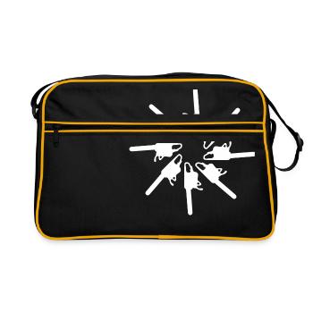 Arborists Mandala - Retro Bag - black/gold - Front