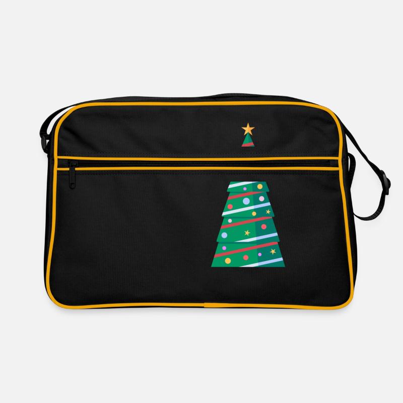 Weihnachten - Retro Tasche - Schwarz/Gold