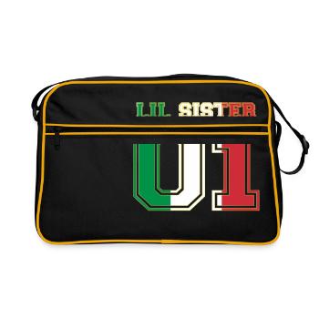 SCHWESTER LIL SISTER QUEEN 01 Italien - Retro Tasche - Schwarz/Gold - Vorne