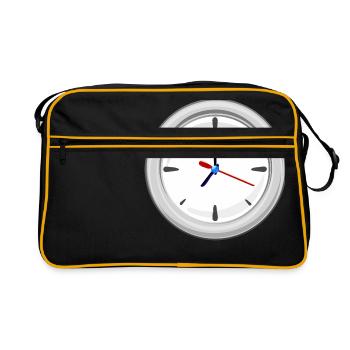 clock time clock time hourglass hourglass68 - Retro Bag - black/gold - Front