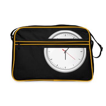 clock time clock time hourglass hourglass88 - Retro Bag - black/gold - Front