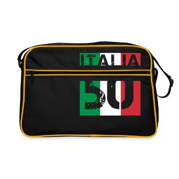 Italie Italia Football wm queen king meister 50 - Sac Retro - noir/or - Devant
