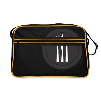 couverts vaisselle flatware silverware cutlery154 - Sac Retro - noir/or - Devant