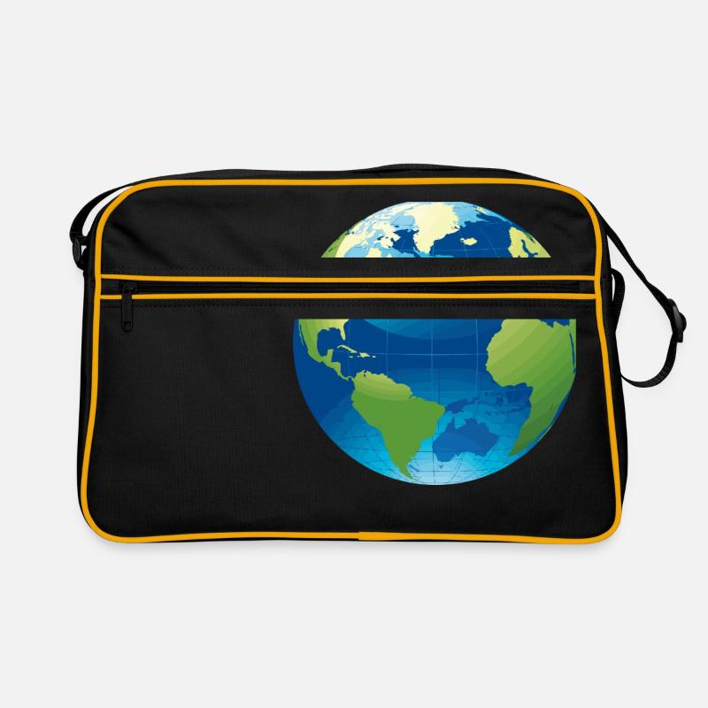 Erde Motiv als Geschenkidee Retro Tasche