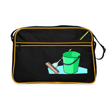 Nettoyage Nettoyage Nettoyage dame balai wischmop53 - Sac Retro - noir/or - Devant