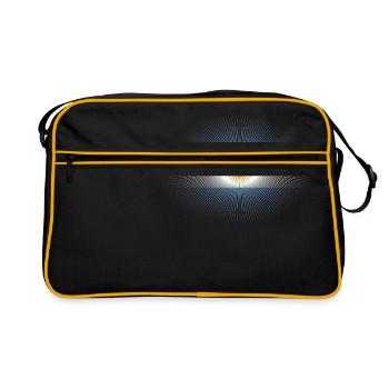 Amour de la maison patrie soleil brille drapeau fièrement argen - Sac Retro - noir/or - Devant