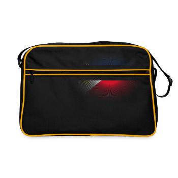 Heimatliebe heimat sonne schein flagge stolz Phili - Retro Tasche - Schwarz/Gold - Vorne