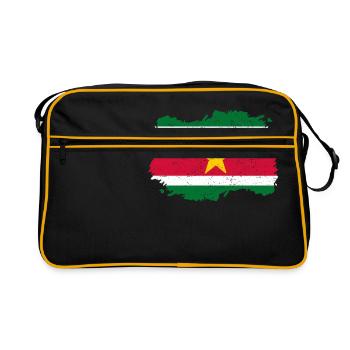 Roots Accueil Drapeau Suriname Png - Sac Retro - noir/or - Devant