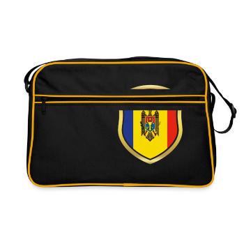 Champion de la Coupe du Monde 2018 équipe wm Moldavie .png - Sac Retro - noir/or - Devant