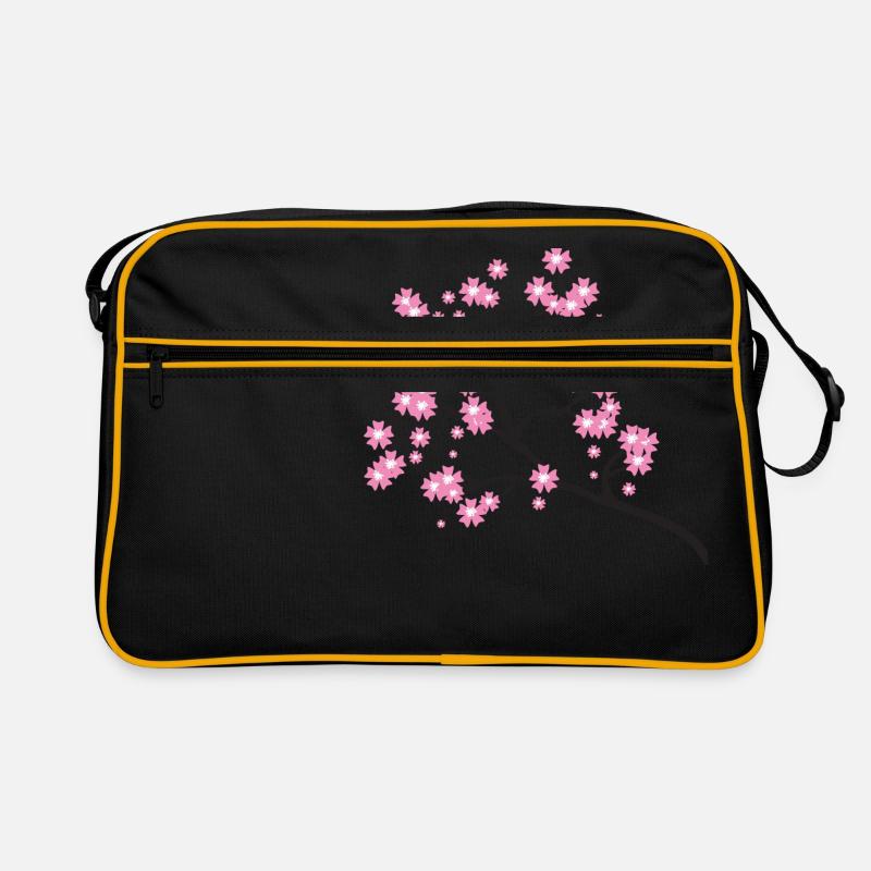 Schöne Blumen! - Retro Tasche - Schwarz/Gold