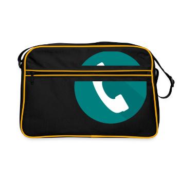 téléphone téléphone mobile retro13 radio téléphone mobile - Sac Retro - noir/or - Devant