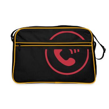 téléphone téléphone mobile retro16 radio téléphone mobile - Sac Retro - noir/or - Devant