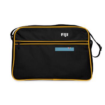 ich liebe home heimat love wurzeln FIJI - Retro Tasche - Schwarz/Gold - Vorne
