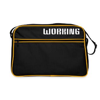 Working is so 2017 - Retro Tasche - Schwarz/Gold - Vorne