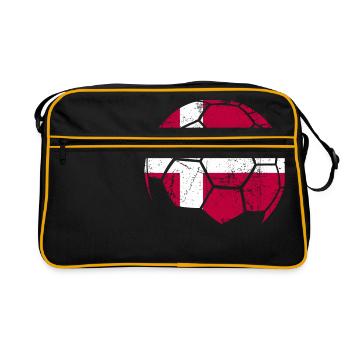 Danemark Ballon de football Football - Sac Retro - noir/or - Devant