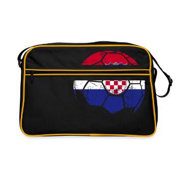 Croatie Ballon de football Football - Sac Retro - noir/or - Devant