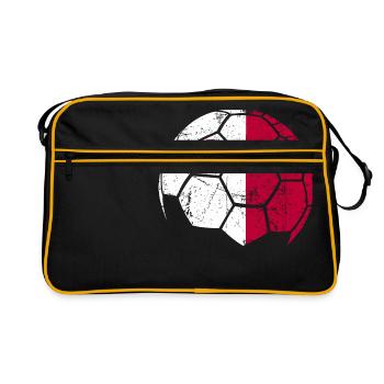 Malte Ballon de football Football - Sac Retro - noir/or - Devant