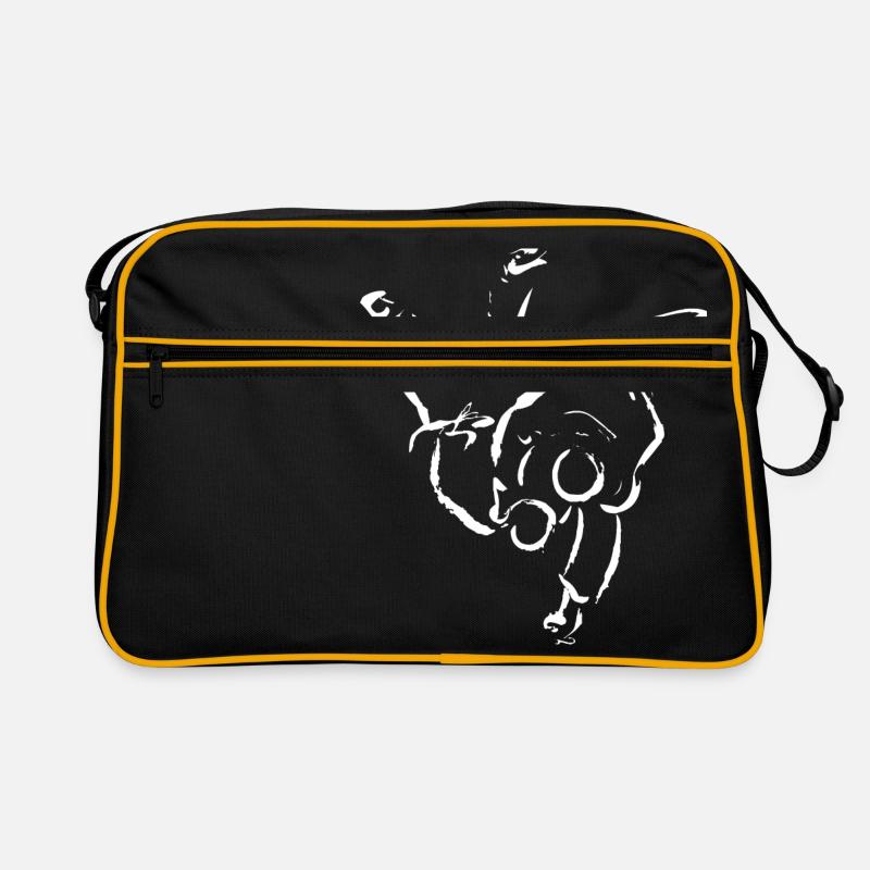 HANE Goshi, JUDO TECHNIQUES, JUDO - Retro Tasche - Schwarz/Gold