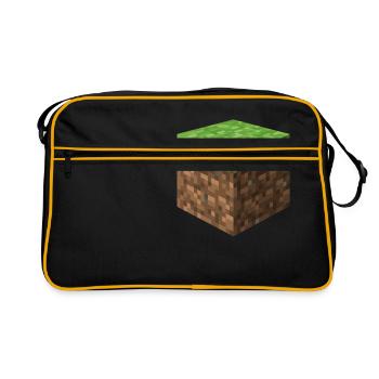 3D Block - Retro Tasche - Schwarz/Gold - Vorne