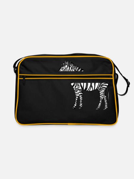 zèbre - Sac Retro - noir/or - Devant