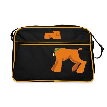 Nice, timeless design for all dog lovers - Retro Bag - black/gold - Front
