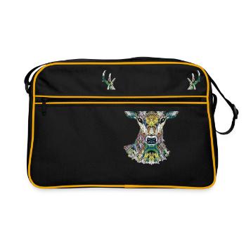 deer - Retro Bag - black/gold - Front