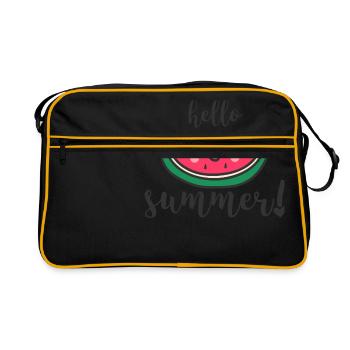 HELLO SUMMER - Retro Bag - black/gold - Front