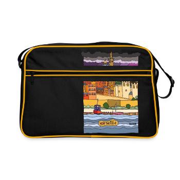 Marseille mon amour - Sac Retro - noir/or - Devant