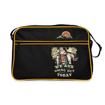 Dackel - Retro Tasche - Schwarz/Gold - Vorne