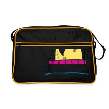 Dormir me fatigue - Sac Retro - noir/or - Devant