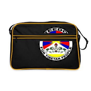 Free Tibet - Sac Retro - noir/or - Devant