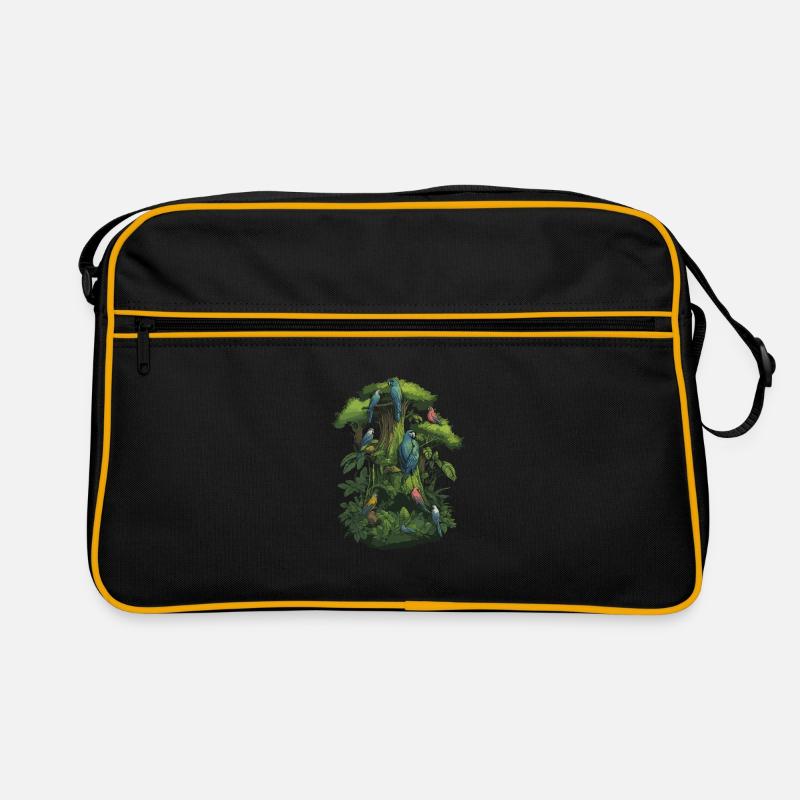 Parrot Bird Macaw Grey Parrot Tree Retro Bag