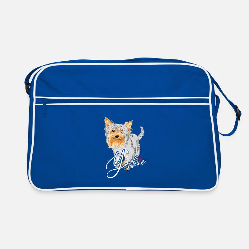 Funny Yorkie Yorkshire Terrier with hat Retro Bag