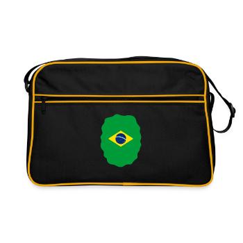 Drapeau du Brésil Drapeau brésilien Amérique du Sud - Sac Retro - noir/or - Devant