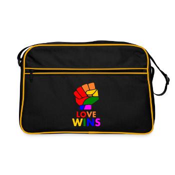 Love wins - Retro Bag - black/gold - Front