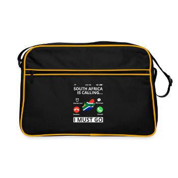 South Africa Flag Africa South African flag - Retro Bag - black/gold - Front