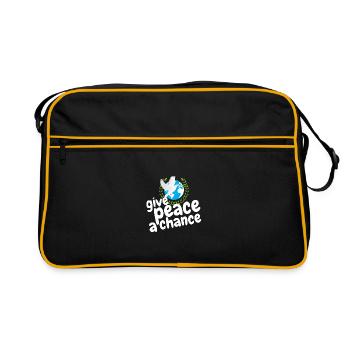 donner une chance à la paix - Sac Retro - noir/or - Devant
