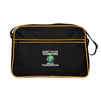 don t stop thimking about tomorrow - Retro Bag - black/gold - Front