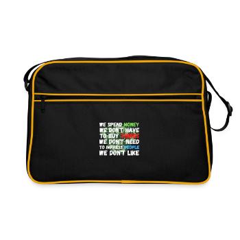Spend money - Retro Bag - black/gold - Front