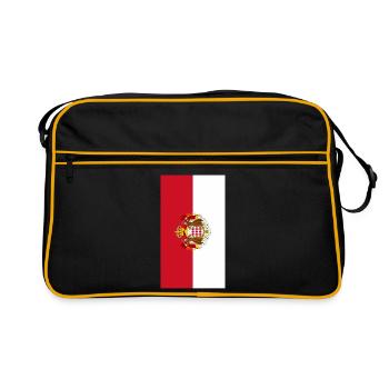 Monaco flag phone case - Retro Bag - black/gold - Front